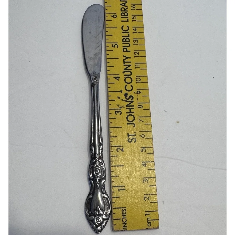 7 Dessert Knife Knives Imperial Stainless Steel Flatware Japan Floral Rose
